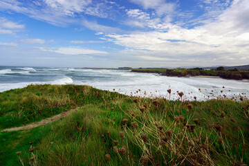 das Illas, famous beach in Ribadeo, Lugo province, north of Galicia, Spain