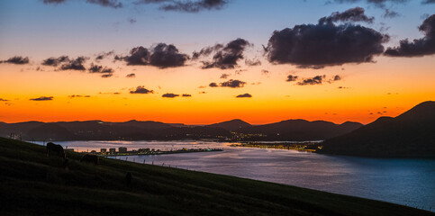 sunset in the mountains of cantabria