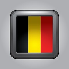 Fototapeta premium Button with belgium flag