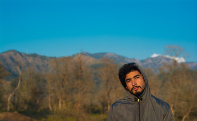 Naklejka premium a handsome young sporty man