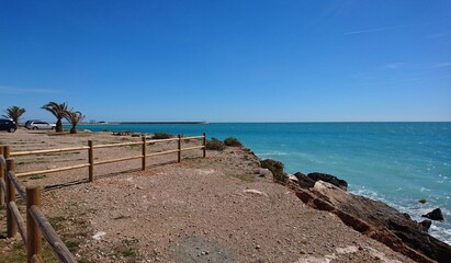 tropical beach on sunny day on vacation