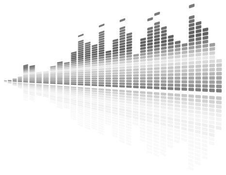 踊るイコライザー音響機材の波長ディスプレイ Sound wave equalizer music background image