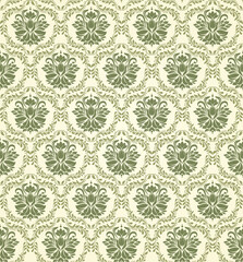 Seamless damask wallpaper. Seamless vintage pattern in Victorian style . Hand drawn floral pattern. Vector illustration	
