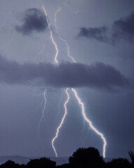 lightning in the night