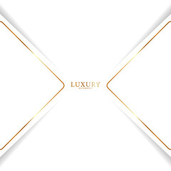 Abstract polygonal pattern luxury white with gold