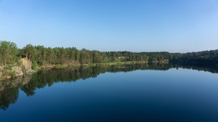 Obraz premium lake in an incredibly beautiful place, summer