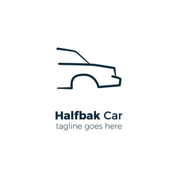 halfback car logo design vector illustration