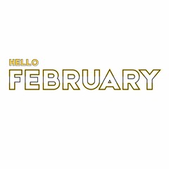 Hello February, vector illustration of welcome to the new moon.