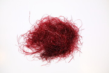 Fototapeta premium Corn silk of Siam Ruby Queen on white background