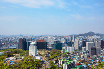 Fototapeta na wymiar Downtown skyline of Seoul, South Korea