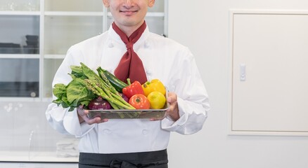 料理人　日本人　ポートレート