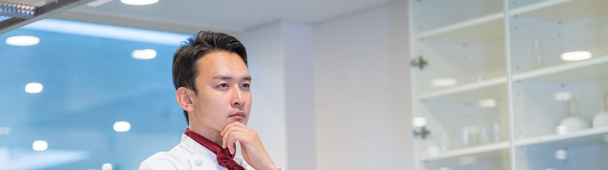 料理人　日本人　ポートレート