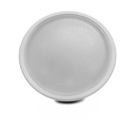 Portable electric LED light with plug isolated on white background