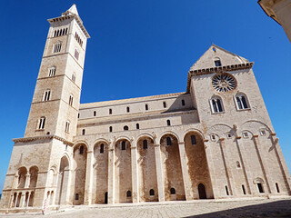 Fototapeta na wymiar Italy, Apulia, Trani, the harbor and the Romanesque Cathedral