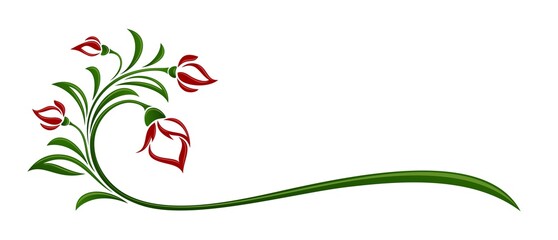 Naklejka premium A symbol of a stylized garden rose.