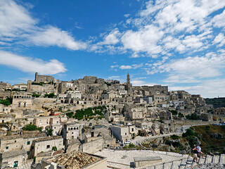 Obraz premium Italy, Basilicata, Matera, panoramic view