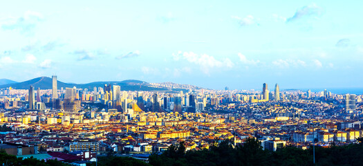 Atasehir district in Istanbul, Turkey.