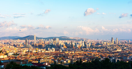 Atasehir district in Istanbul, Turkey.