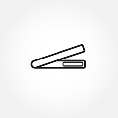 straightening forceps line icon on white background