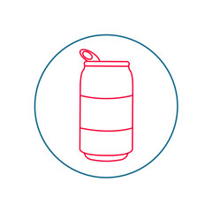 blank simple clean colorful outline opened cola can icon & symbol cartoon flat design. soft drinks line or contour. carbonated beverage sign vector isolated drink for menu in restaurant illustrator
