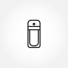 perfume line icon on white background