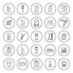 Collection of beauty accessories