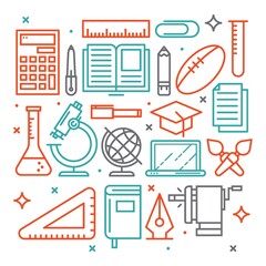 Education icons set