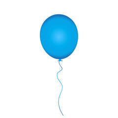 Balloon vector icon isolated on white background. Blue gradient balloon icon. Useful for party poster, greeting and wedding card. Vector illustration 