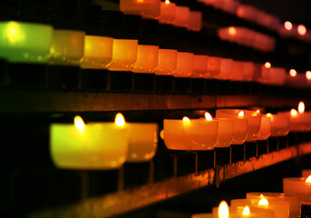 Fototapeta premium Candles in church