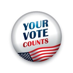 USA vote button badge
