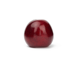 ripe red sweet cherry isolated on white background