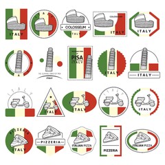 Collection of italy stamps and labels