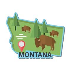 Map of montana state