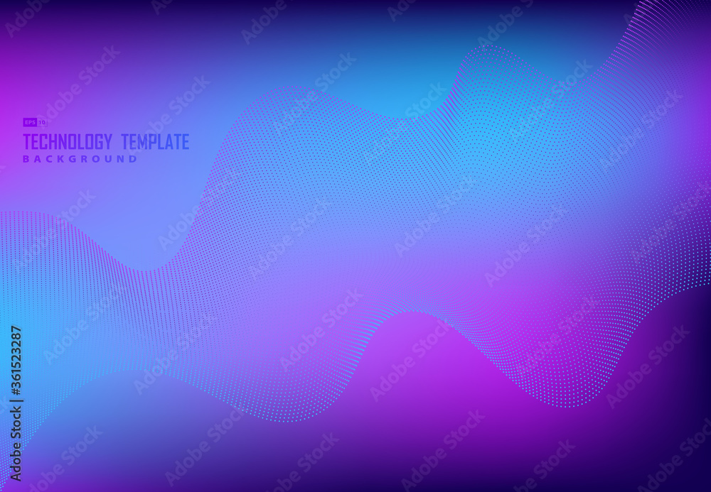 Poster abstract colorful particle wavy design artwork background. illustration vector eps10