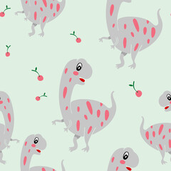 Seamless pattern with dinosaurs. Paper and Textile design