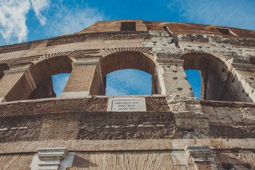 The Colosseum or Coliseum also known as the Flavian Amphitheatre, Rome, Italy