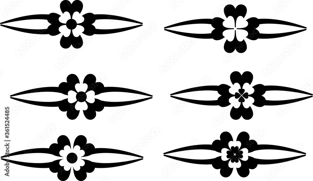 Poster decorative delimiter elements separator set