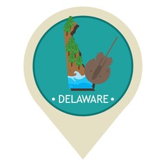 Map pointer with delaware state