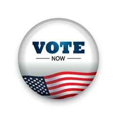 USA vote button badge