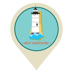 Map pointer with new hampshire state