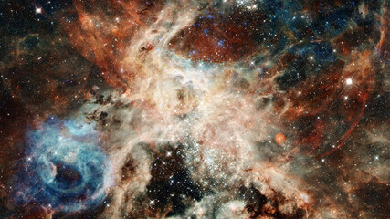 Space galaxy background with nebula. Elements of this image furnished by NASA