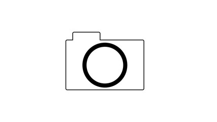 Camera icon, flat photo camera   isolated. Modern simple