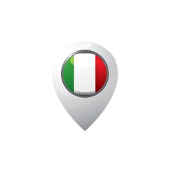 Italy flag map pointer