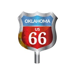 Oklahoma route signboard