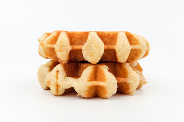 Small waffle on white background
