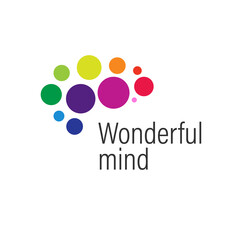 Brain abstract logo creative design. Vector. Mind icon. Brainstorm concept. Colorful cloud shape sign. Abstract template logo, identity for start up, business, smart, digital, technology, internet.