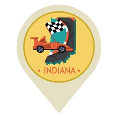 Map pointer with indiana state