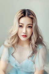 Naklejka premium Plump sexy young Asian woman