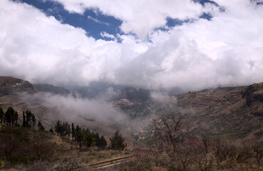Gran Canaria, landscape of the central part of the island, Las Cumbres, ie The Summits