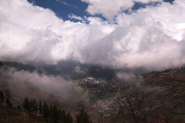 Gran Canaria, landscape of the central montainous part of the island, Las Cumbres, ie The Summits
